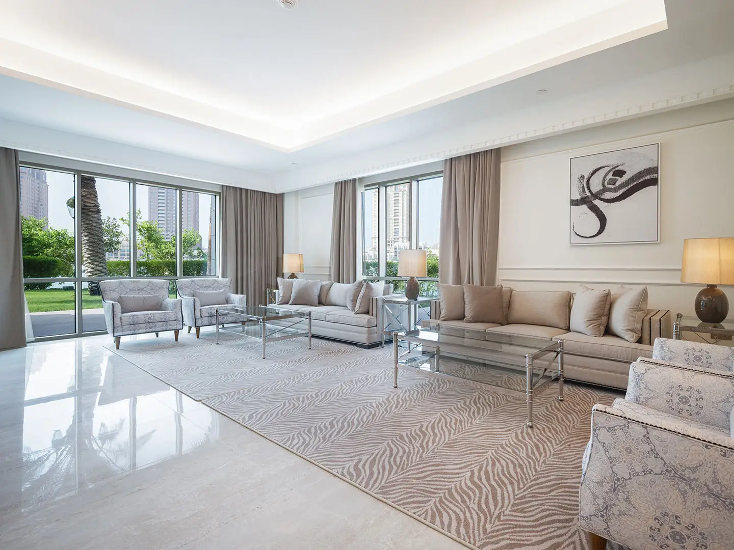 Contemporary lounge with stylish decor