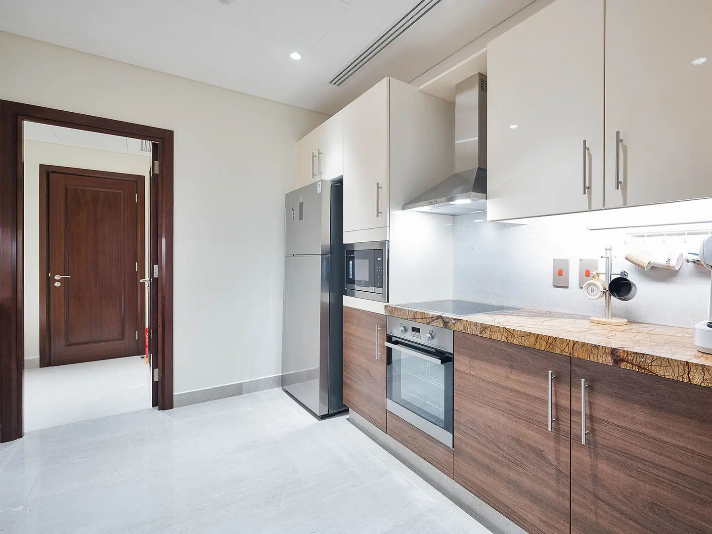 Neutral tones in a living room with art