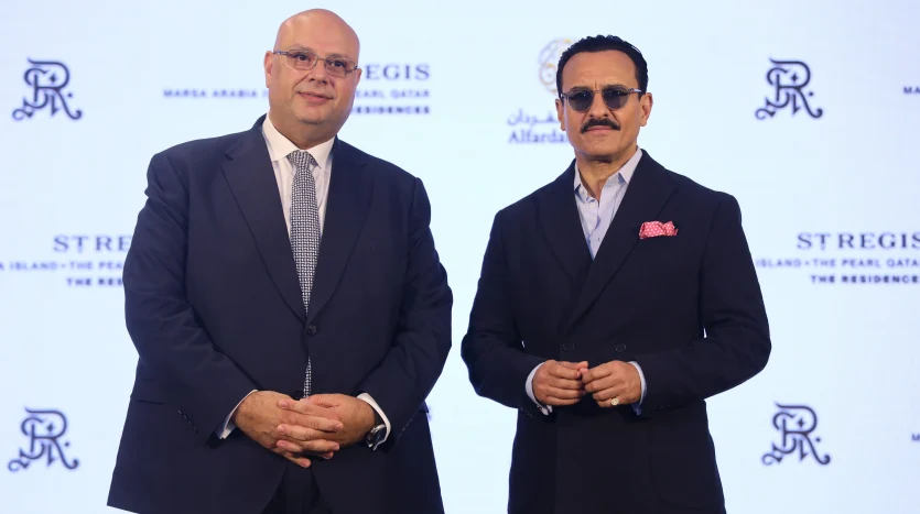 Formal portrait of two men in suits