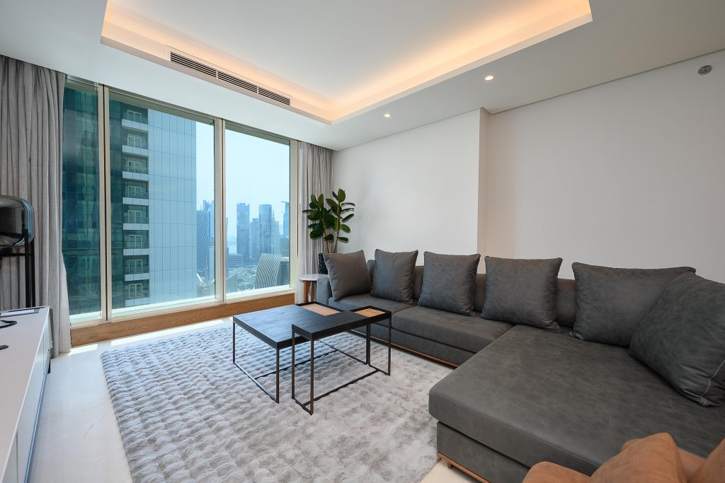 High-Floor 2-Bedroom Apartment with Water & City Views in West Bay