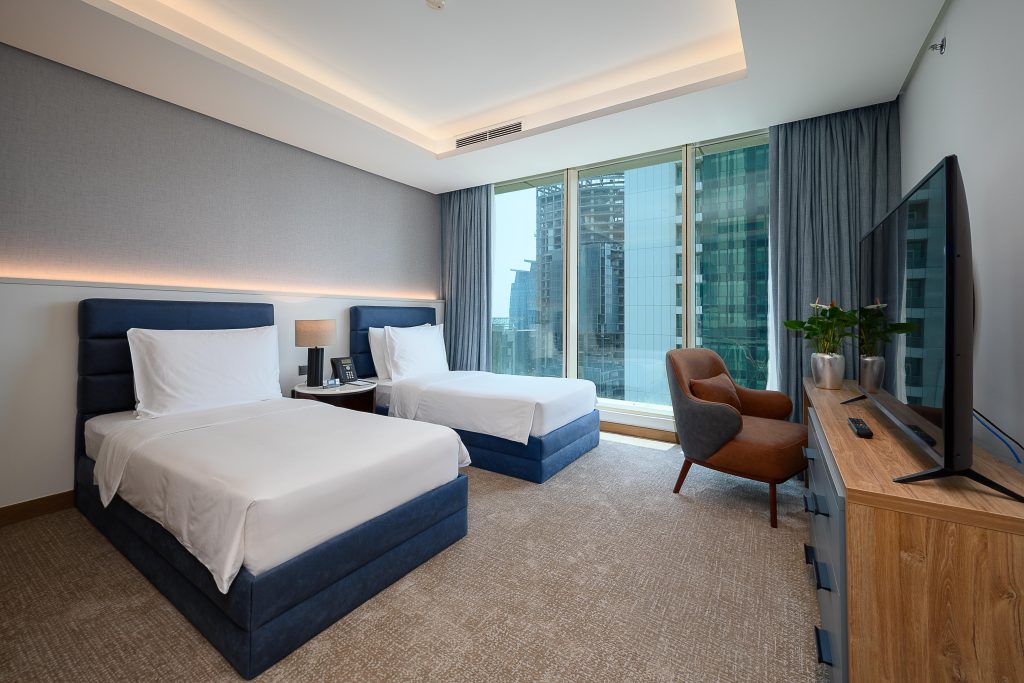 High-Floor 2-Bedroom Apartment with Water & City Views in West Bay